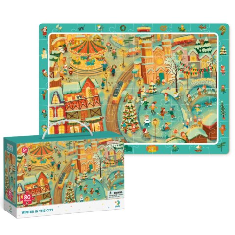 Puzzle Obserwacyjne 80 el. Zima w mieście 300352 Puzzle Obserwacyjne 80 el. Zima w mieście 300352