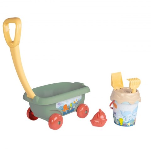 SMOBY Zestaw do piasku Wózek Wiaderko Grabki Ekologiczny SMOBY Zestaw do piasku Wózek Wiaderko Grabki Ekologiczny
