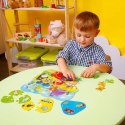 PUZZLE 2W1 POJAZDY ZESTAW UKŁADANKA MINI GRA EDUKACYJNA ROTER KAFER