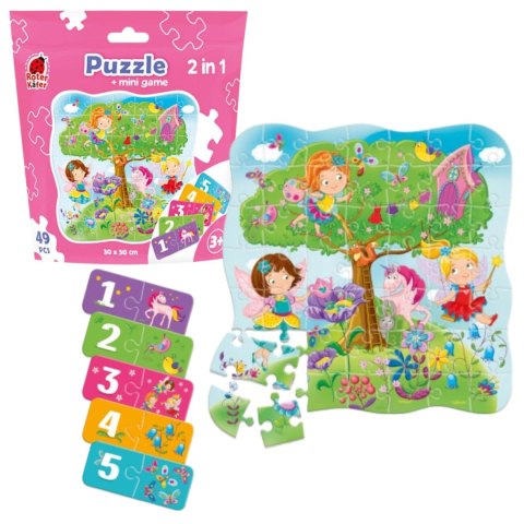 PUZZLE 2W1 WRÓŻKI W SASZETCE UKŁADANKA MINI GRA NAUKA LICZENIA ROTER KAFER PUZZLE 2W1 WRÓŻKI W SASZETCE UKŁADANKA MINI GRA NAUKA LICZENIA ROTER KAFER