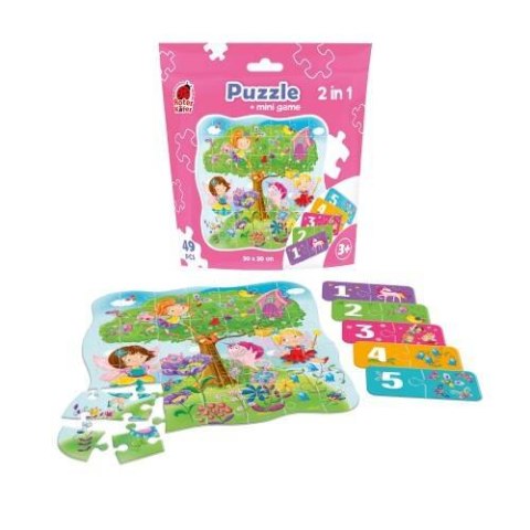 PUZZLE 2W1 WRÓŻKI W SASZETCE UKŁADANKA MINI GRA NAUKA LICZENIA ROTER KAFER PUZZLE 2W1 WRÓŻKI W SASZETCE UKŁADANKA MINI GRA NAUKA LICZENIA ROTER KAFER