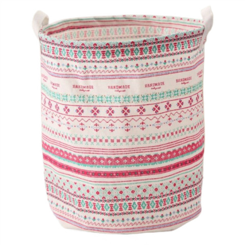 POJEMNIK KOSZ MATERIAŁOWY DO PRZECHOWYWANIA 43x33cm WOREK STYLISTYKA BOHO POJEMNIK KOSZ MATERIAŁOWY DO PRZECHOWYWANIA 43x33cm WOREK STYLISTYKA BOHO