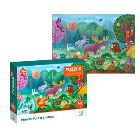Puzzle Niesamowite Zwierzęta Leśne, 60 el. 300375 Puzzle Niesamowite Zwierzęta Leśne, 60 el. 300375