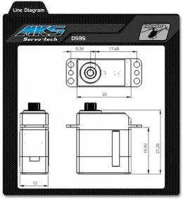 Serwo MKS DS95 (6V, 0.053s/60, 3.05kg-cm)