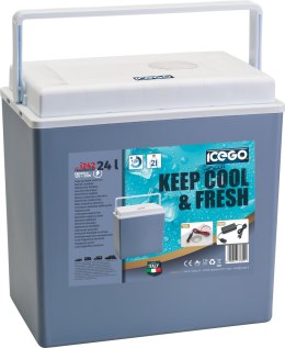 LODÓWKA SAMOCHODOWA KEMPINGOWA 12-230V 24L DODATKOWA IZOLACJA 2,5KG