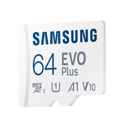 Samsung | MicroSD Card | EVO Plus | 64 GB | microSDXC Memory Card | Flash memory class U1, V10, A1