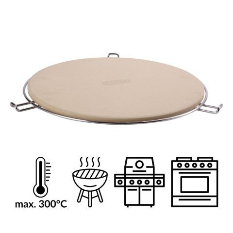 KAMIEŃ DO PIZZY CADAC 36CM Z UCHWYTAMI DO CARRI PODSTAWKA Z RĄCZKAMI KAMIEŃ DO PIZZY CADAC 36CM Z UCHWYTAMI DO CARRI PODSTAWKA Z RĄCZKAMI