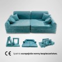 MeowBaby® Aesthetic Sztruksowa sofa dziecięca Premium, ecru