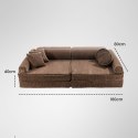 MeowBaby® Aesthetic Sztruksowa sofa dziecięca Premium, turkusowa