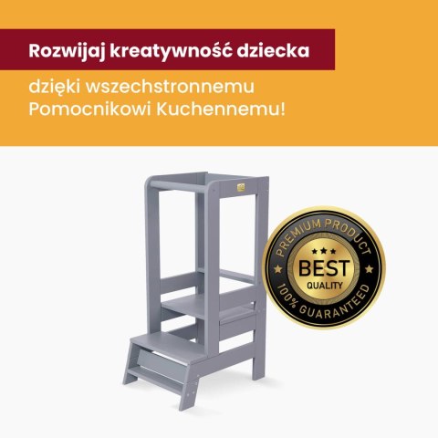MeowBaby® Kitchen Helper, Drewniany Pomocnik Kuchenny dla Dziecka, Naturalny MeowBaby® Kitchen Helper, Drewniany Pomocnik Kuchenny dla Dziecka, Naturalny