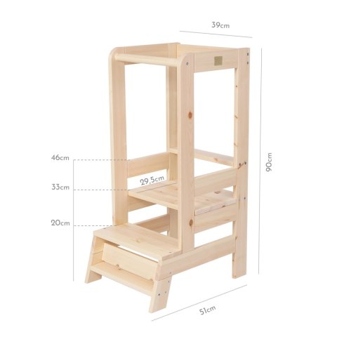 MeowBaby® Kitchen Helper, Drewniany Pomocnik Kuchenny dla Dziecka, Naturalny MeowBaby® Kitchen Helper, Drewniany Pomocnik Kuchenny dla Dziecka, Naturalny