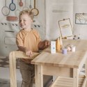 MeowBaby® Kitchen Helper, Drewniany Pomocnik Kuchenny dla Dziecka, Naturalny