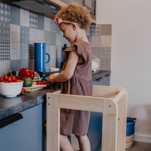 MeowBaby® Kitchen Helper, Drewniany Pomocnik Kuchenny dla Dziecka, Naturalny MeowBaby® Kitchen Helper, Drewniany Pomocnik Kuchenny dla Dziecka, Naturalny