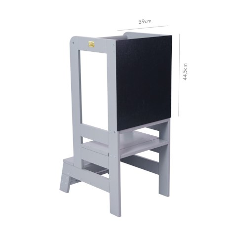 MeowBaby® Kitchen Helper z Tablicą, Drewniany Pomocnik Kuchenny dla Dziecka, Szary MeowBaby® Kitchen Helper z Tablicą, Drewniany Pomocnik Kuchenny dla Dziecka, Szary