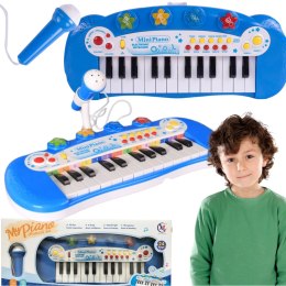 ELEKTRONICZNE PIANINO KLAWISZE ORGANY DLA DZIECI EFEKTY ŚWIETLNE MIKROFON