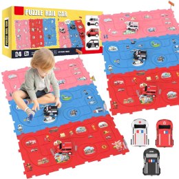 TOR PRZESZKÓD INTERAKTYWNY PUZZLE AMBULANS STRAŻ POLICJA UKŁADANKA LABIRYNT