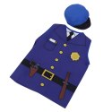ZESTAW KOSTIUM STRÓJ POLICJANTA PRZEBRANIE CZAPKA POLICYJNA POLICJA