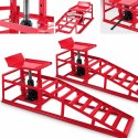 RAMPA CZERWONE RAMPY NAJAZDY Z PODNOŚNIKIEM HYDRAULICZNYM 2 x 2000 kg