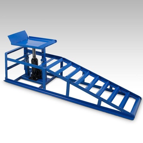 RAMPA RAMPY Z PODNOŚNIKIEM HYDRAULICZNYM 2 szt. NIEBIESKIE MAX 2000KG RAMPA RAMPY Z PODNOŚNIKIEM HYDRAULICZNYM 2 szt. NIEBIESKIE MAX 2000KG