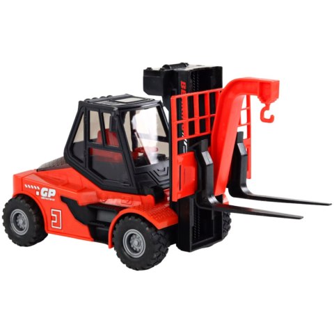 AUTO WÓZEK WIDŁOWY CZERWONY 1:16 RUCHOME ELEMENTY PALETA ŚWIATŁA AUTO WÓZEK WIDŁOWY CZERWONY 1:16 RUCHOME ELEMENTY PALETA ŚWIATŁA