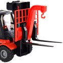 AUTO WÓZEK WIDŁOWY CZERWONY 1:16 RUCHOME ELEMENTY PALETA ŚWIATŁA