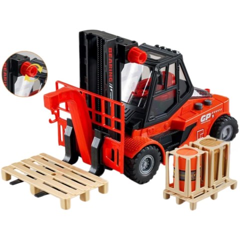 AUTO WÓZEK WIDŁOWY CZERWONY 1:16 RUCHOME ELEMENTY PALETA ŚWIATŁA AUTO WÓZEK WIDŁOWY CZERWONY 1:16 RUCHOME ELEMENTY PALETA ŚWIATŁA
