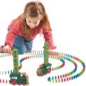 UKŁADANKA ZESTAW KLOCKÓW DOMINO TOR KOLEJOWY ELEKTRYCZNA LOKOMOTYWA