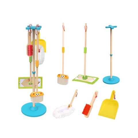 TOOKY TOY Drewniany Zestaw do Sprzątania dla Dzieci 6 el. TOOKY TOY Drewniany Zestaw do Sprzątania dla Dzieci 6 el.