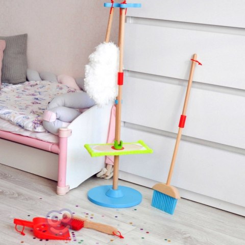 TOOKY TOY Drewniany Zestaw do Sprzątania dla Dzieci 6 el. TOOKY TOY Drewniany Zestaw do Sprzątania dla Dzieci 6 el.