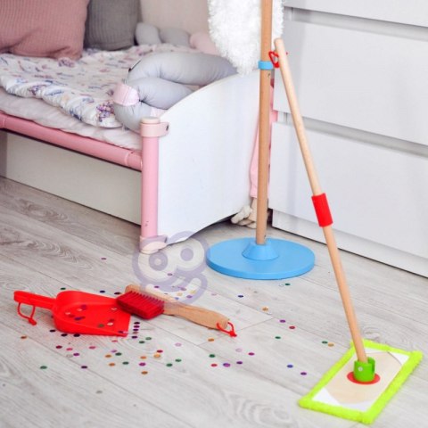 TOOKY TOY Drewniany Zestaw do Sprzątania dla Dzieci 6 el. TOOKY TOY Drewniany Zestaw do Sprzątania dla Dzieci 6 el.
