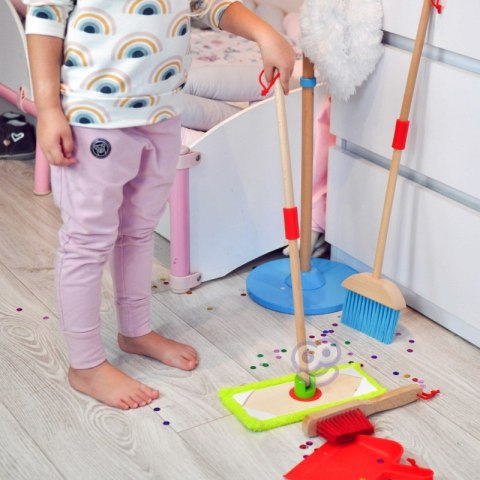 TOOKY TOY Drewniany Zestaw do Sprzątania dla Dzieci 6 el. TOOKY TOY Drewniany Zestaw do Sprzątania dla Dzieci 6 el.