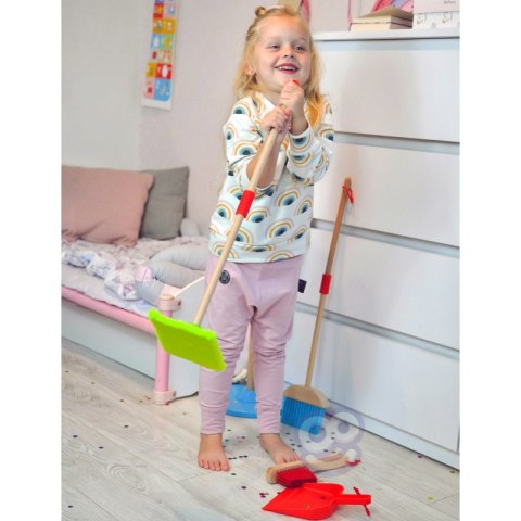 TOOKY TOY Drewniany Zestaw do Sprzątania dla Dzieci 6 el. TOOKY TOY Drewniany Zestaw do Sprzątania dla Dzieci 6 el.