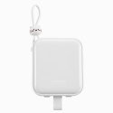 Powerbank Joyroom Cutie Series JR-L008 10000mAh 22.5W PD QC z kablami 1x USB-A 1x USB-C biały