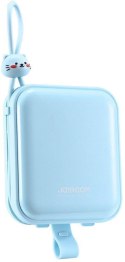 Powerbank Joyroom Cutie Series JR-L008 10000mAh 22.5W PD QC z kablami 1x USB-A 1x USB-C niebieski