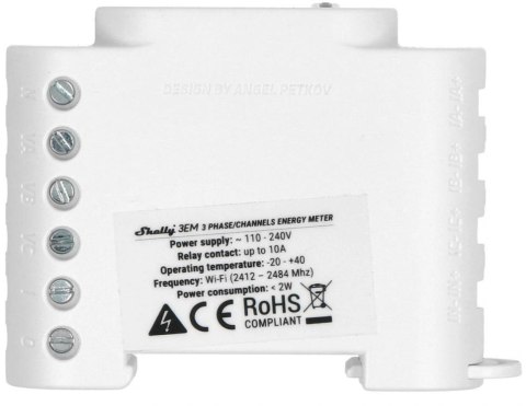 Shelly 3EM 3-fazowy miernik zużycia energii elektrycznej WIFI Shelly 3EM 3-fazowy miernik zużycia energii elektrycznej WIFI