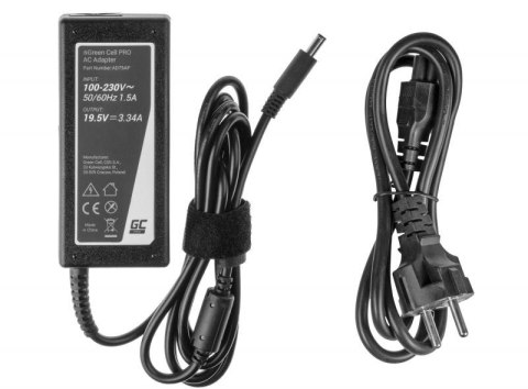 ZASILACZ ŁADOWARKA DO LAPTOPA DELL Green Cell PRO AD75AP 19,5V 3,34A 65W 4,5mm/3,0mm ZASILACZ ŁADOWARKA DO LAPTOPA DELL Green Cell PRO AD75AP 19,5V 3,34A 65W 4,5mm/3,0mm