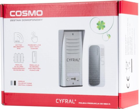DOMOFON CYFRAL COSMO 1-LOKATORSKI KASETA CZARNA UNIFON CZARNY DOMOFON CYFRAL COSMO 1-LOKATORSKI KASETA CZARNA UNIFON CZARNY