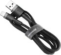 KABEL USB-A -> Lightning / iPhone Baseus Cafule CALKLF-BG1 100cm Apple 2.4A CZARNO-SZARY W OPLOCIE