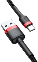 KABEL USB-A -> USB-C Baseus Cafule CATKLF-A91 50cm 3A QC 3.0 CZARNO-CZERWONY W OPLOCIE