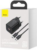 ŁADOWARKA SIECIOWA Baseus Super Si Quick Charger 1C TZCCSUP-L01 25W 1x USB-C PD 3.0 QC 3.0 + KABEL