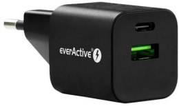 ŁADOWARKA SIECIOWA everActive GaN SC-390QB 30W 1xUSB-C 1xUSB-A PD PPS