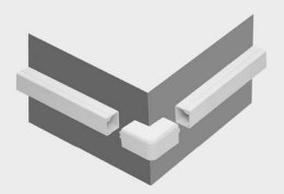 Osprzęt do listew elektroinstalacyjnych, narożnik zewnętrzny BIAŁY NZ 20x14 (1szt.)