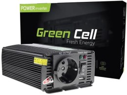 PRZETWORNICA NAPIĘCIA INWERTER Green Cell 12V -> 230V 500W/1000W MODYFIKOWANA SINUSOIDA INV03DE