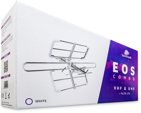Antena DVB-T/T2 Spacetronik EOS Combo White (pasywna) Antena DVB-T/T2 Spacetronik EOS Combo White (pasywna)
