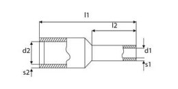 TULEJKA IZOLOWANA 2,5mm2 DUI-2,5-10NB NIEBIESKI (100szt.)