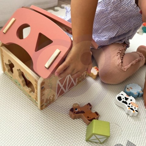 TOOKY TOY Farma Sorter Drewniany Zwierzęta Kształty TOOKY TOY Farma Sorter Drewniany Zwierzęta Kształty