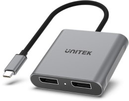 Unitek V1404A Adapter USB-C na 2x port DP 1.4 8K 60Hz