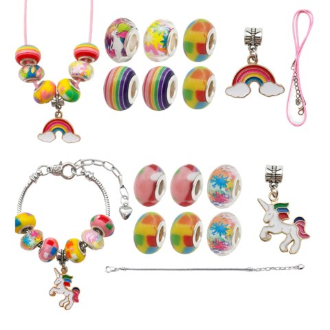 ZESTAW DO ROBIENIA BRANSOLETEK NASZYJNIKÓW KREATYWNY DLA DZIECI CHARMS DIY ZESTAW DO ROBIENIA BRANSOLETEK NASZYJNIKÓW KREATYWNY DLA DZIECI CHARMS DIY