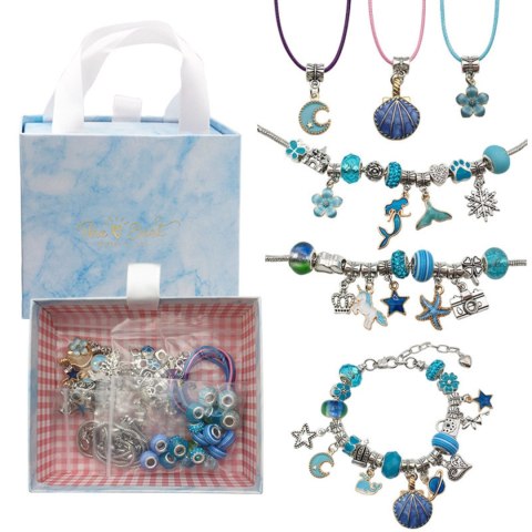 ZESTAW DO ROBIENIA BRANSOLETEK NASZYJNIKÓW KREATYWNY DLA DZIECI CHARMS DIY ZESTAW DO ROBIENIA BRANSOLETEK NASZYJNIKÓW KREATYWNY DLA DZIECI CHARMS DIY