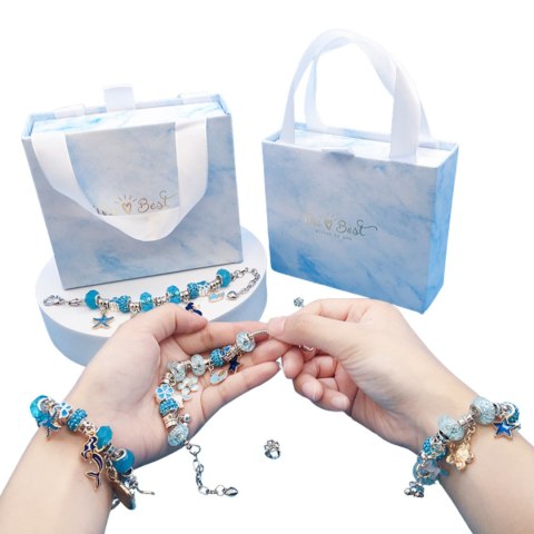 ZESTAW DO ROBIENIA BRANSOLETEK NASZYJNIKÓW KREATYWNY DLA DZIECI CHARMS DIY ZESTAW DO ROBIENIA BRANSOLETEK NASZYJNIKÓW KREATYWNY DLA DZIECI CHARMS DIY